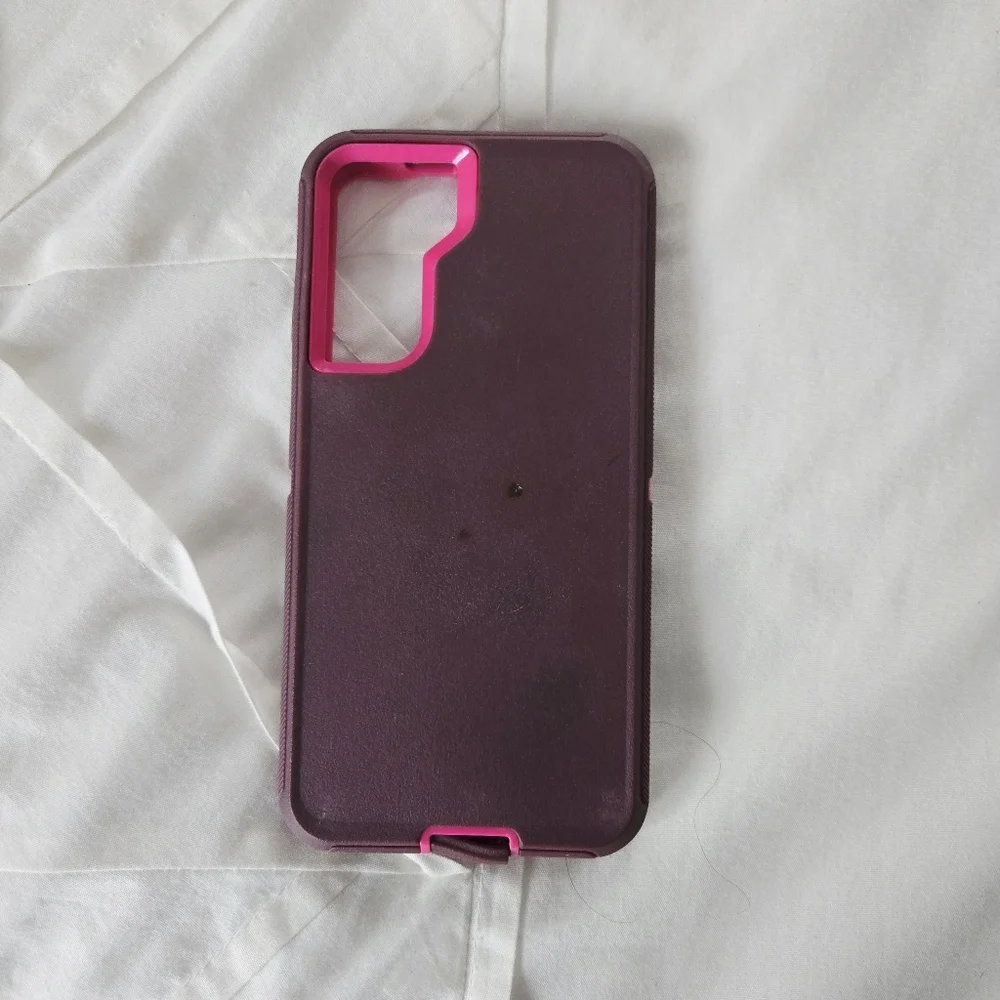 Samsung Galaxy S21 Chunky Defender Phone Hot Pink & Burgundy Wine Phone Case